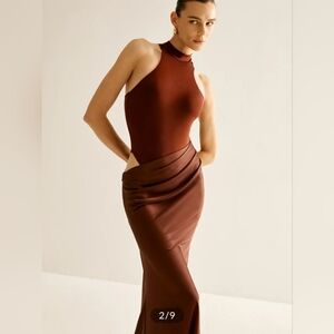 Commense Cutout Panel Sexy Slim Dress